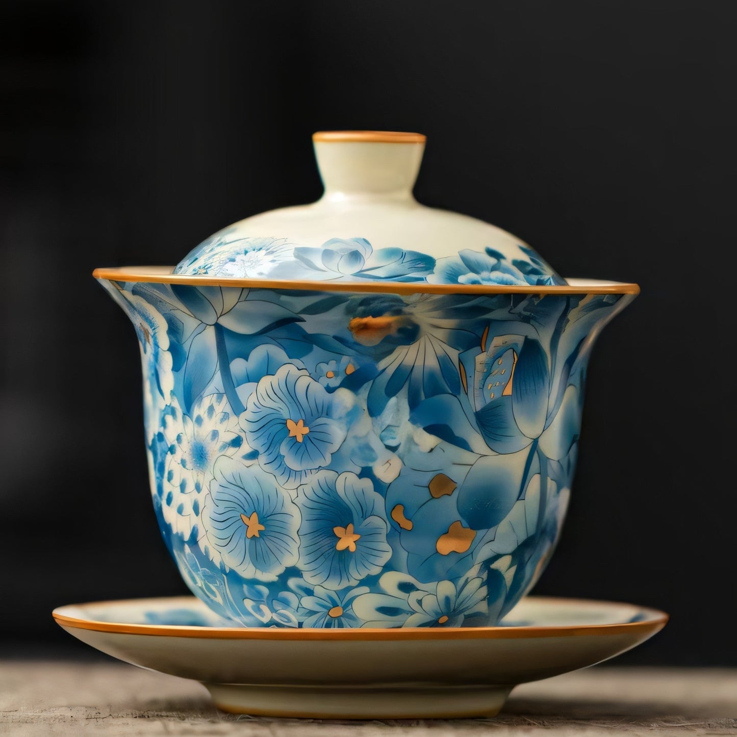 Golden Flora Majesty Tea Set