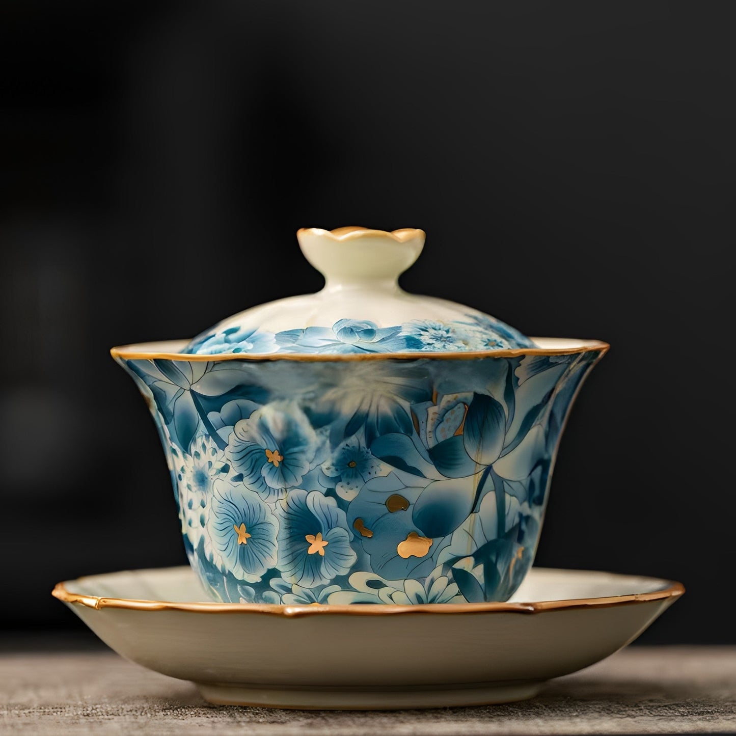 Golden Flora Majesty Tea Set