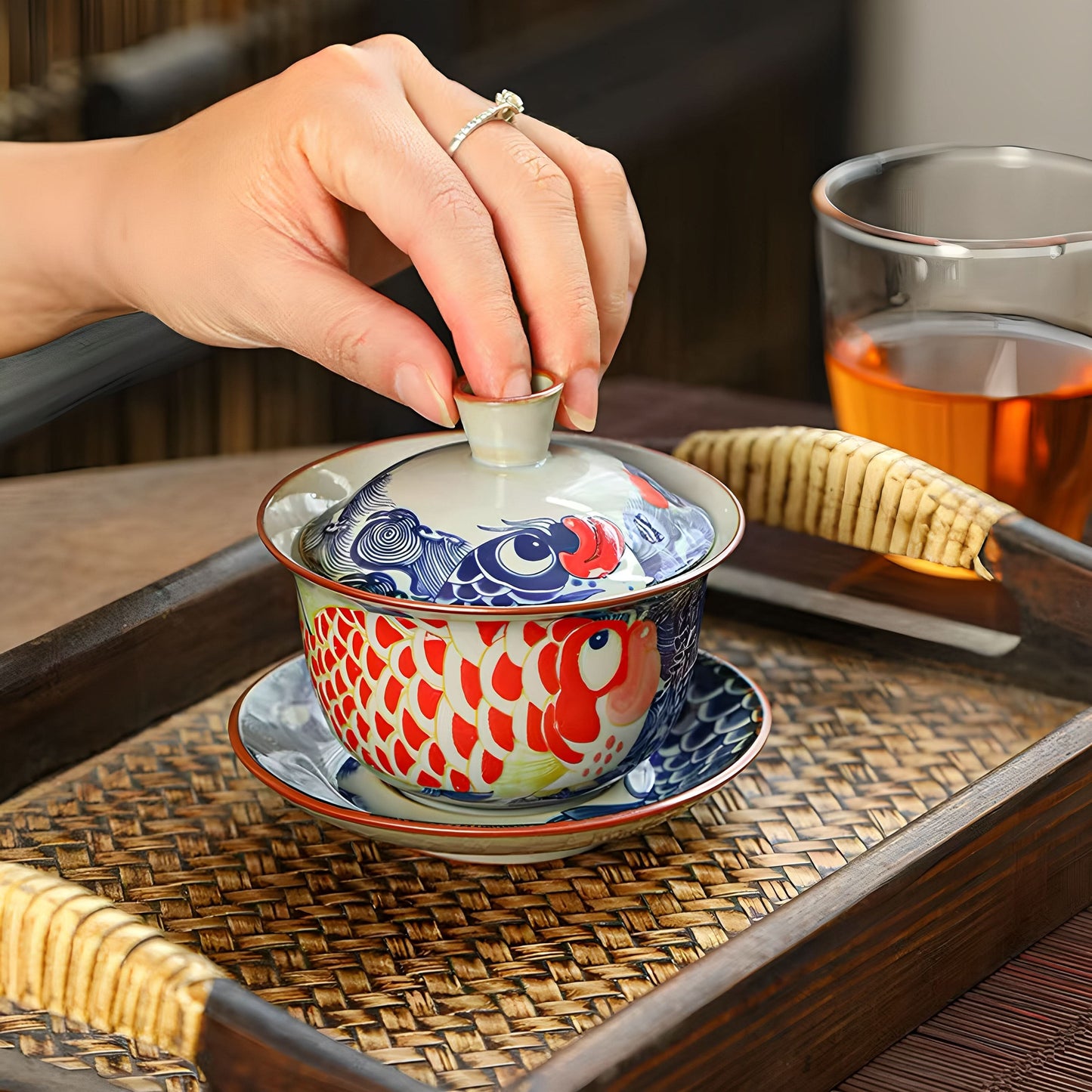 Blue-and-White Nature’s Poetry Tea Set