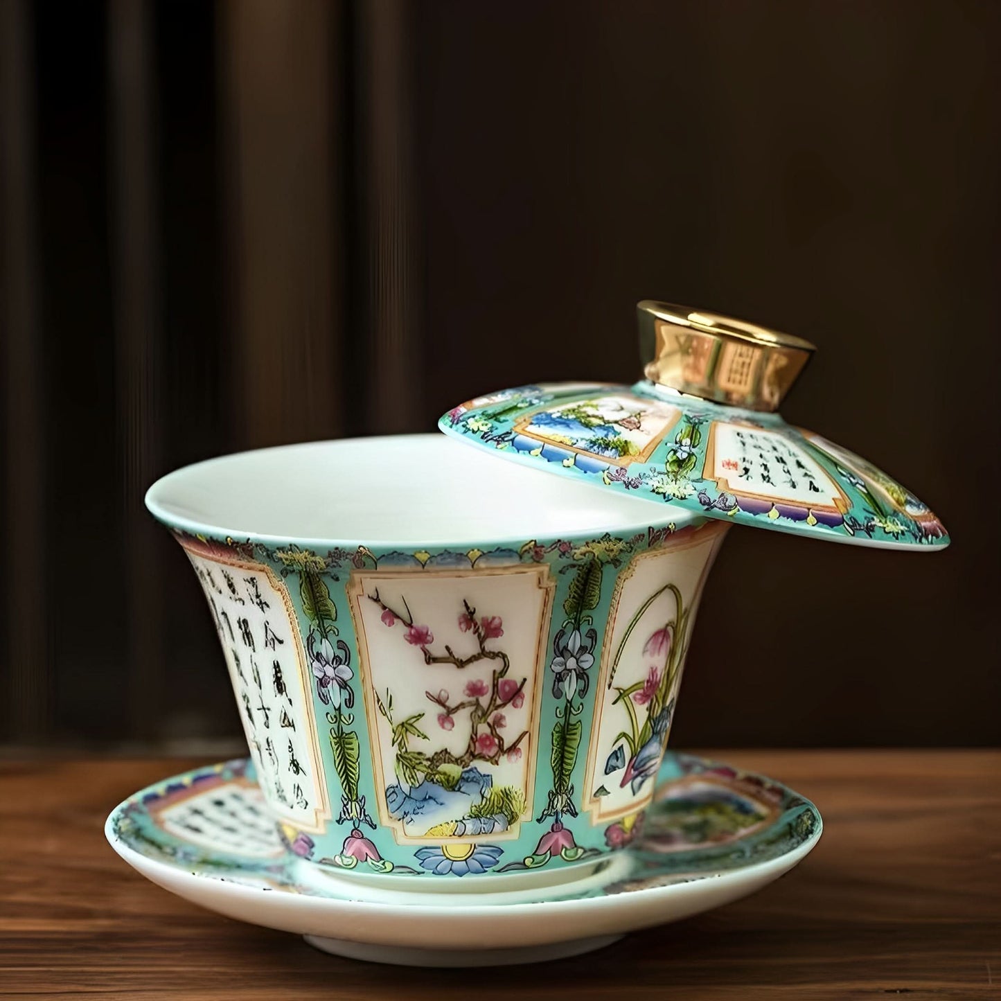 Enamel Majesty Tea Set
