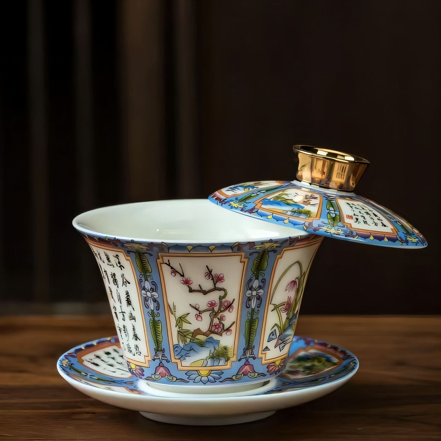 Enamel Majesty Tea Set