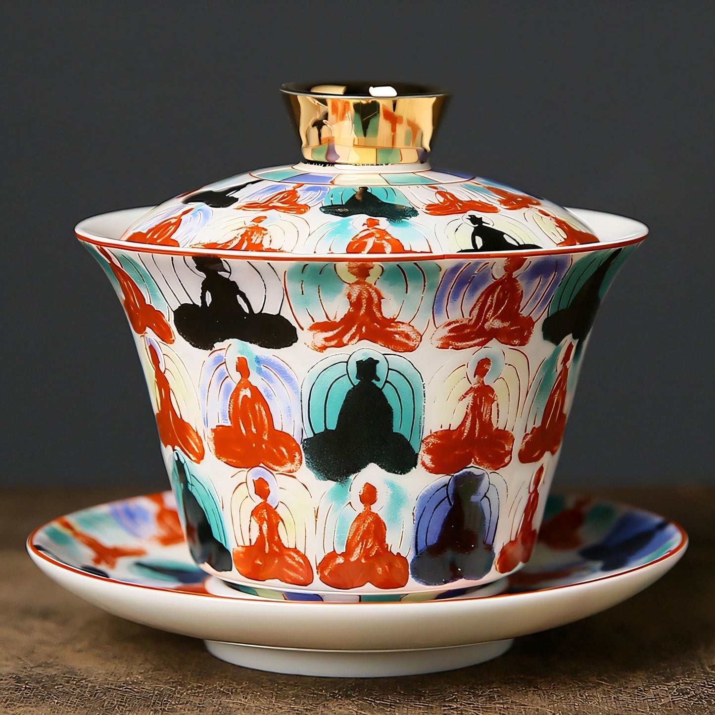 Thangka-Inspired Chinese Tea Set