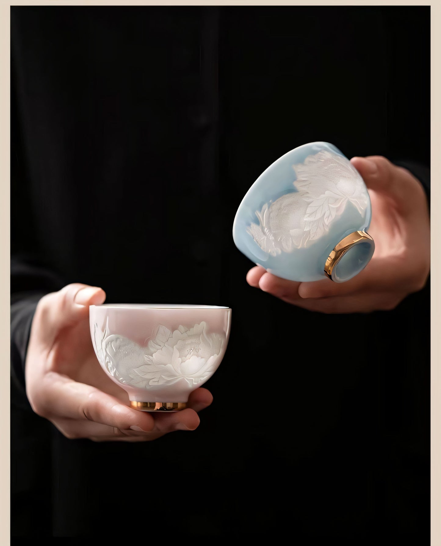 Shadow Engraving Butterfly Love Cup
