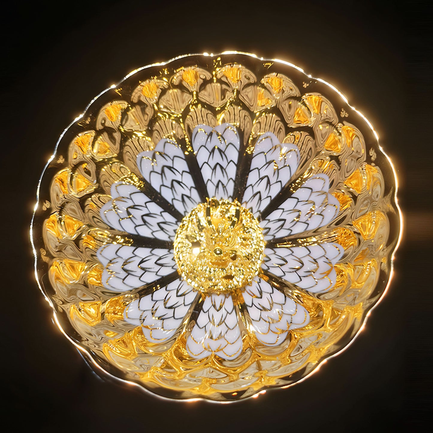 Golden Dragon-Scale Ceramic Jian Zhan