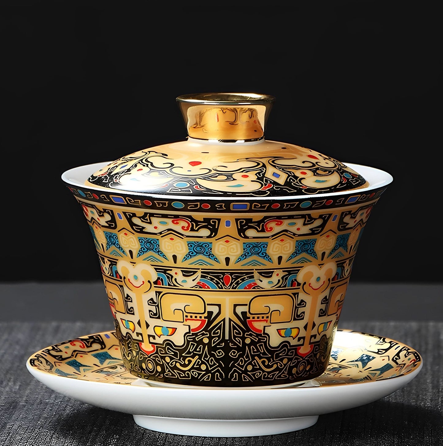 Thangka-Inspired Chinese Tea Set