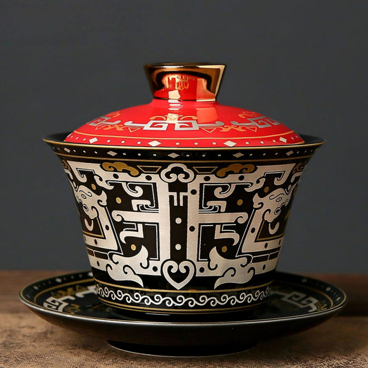 Thangka-Inspired Chinese Tea Set
