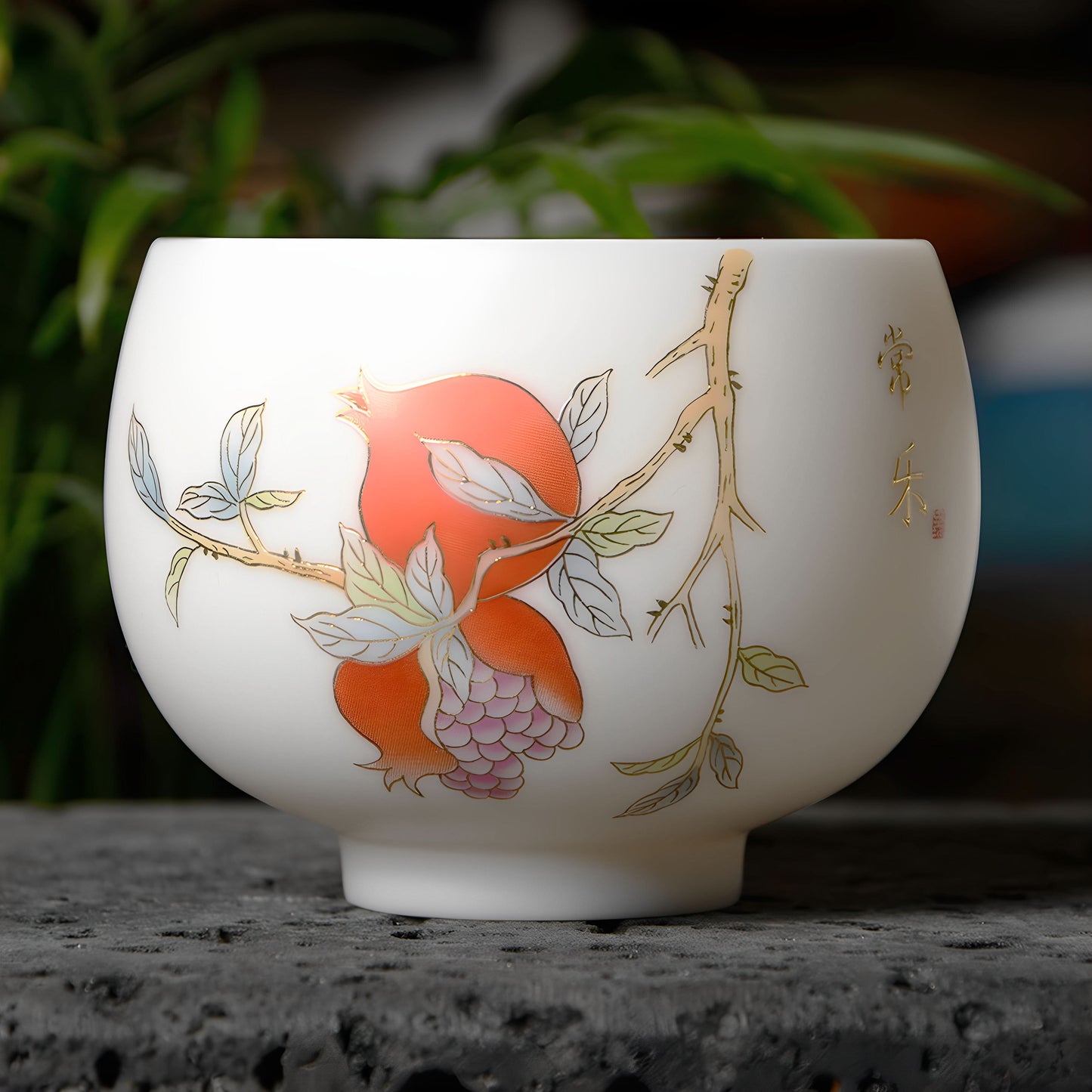 Unglazed Mutton-Fat Jade Tea Cup
