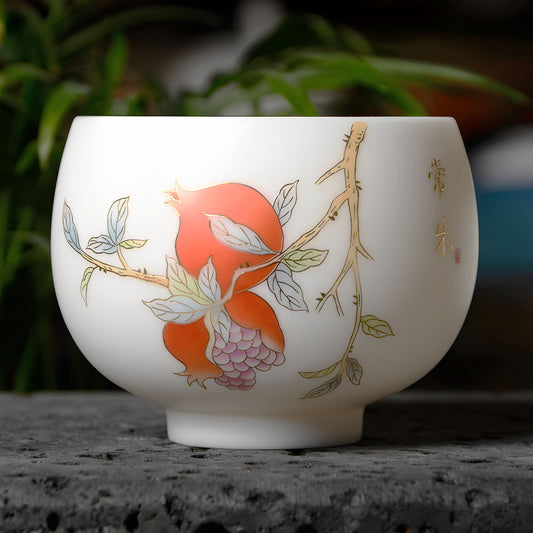 Unglazed Mutton-Fat Jade Tea Cup