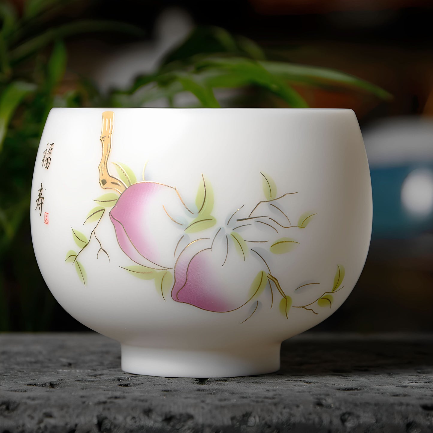 Unglazed Mutton-Fat Jade Tea Cup