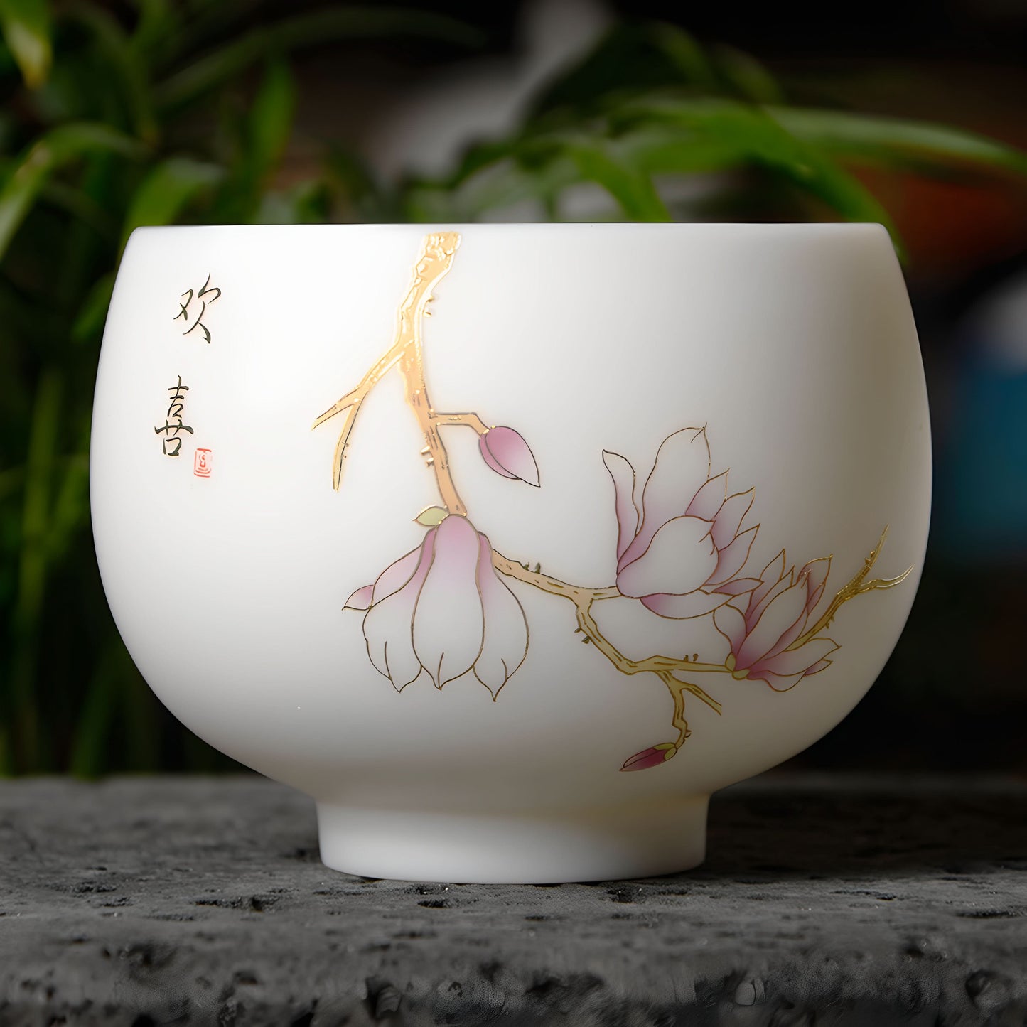 Unglazed Mutton-Fat Jade Tea Cup