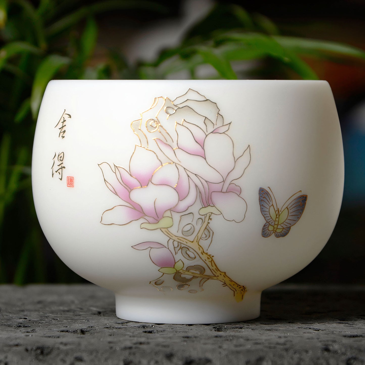 Unglazed Mutton-Fat Jade Tea Cup
