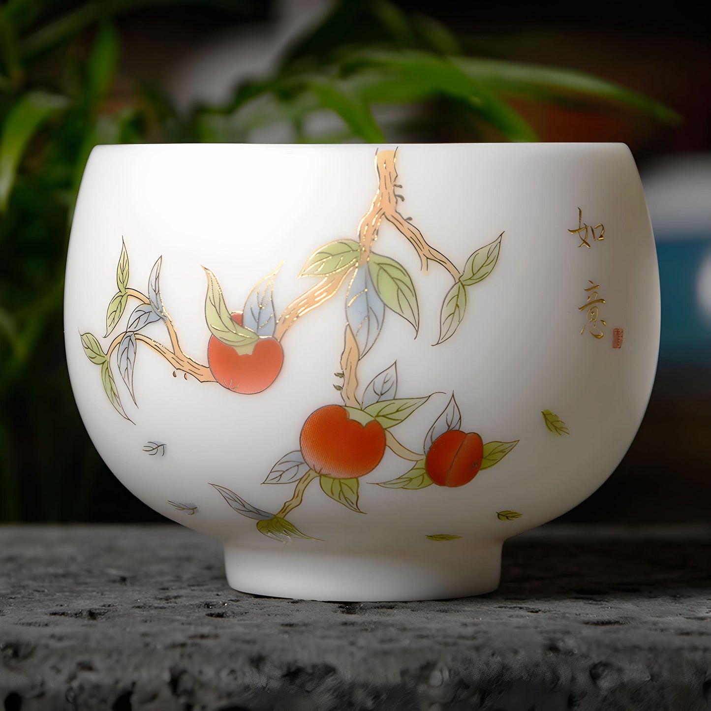 Unglazed Mutton-Fat Jade Tea Cup