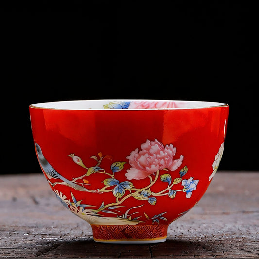 Imperial-Style Enamel Porcelain Palace Cup