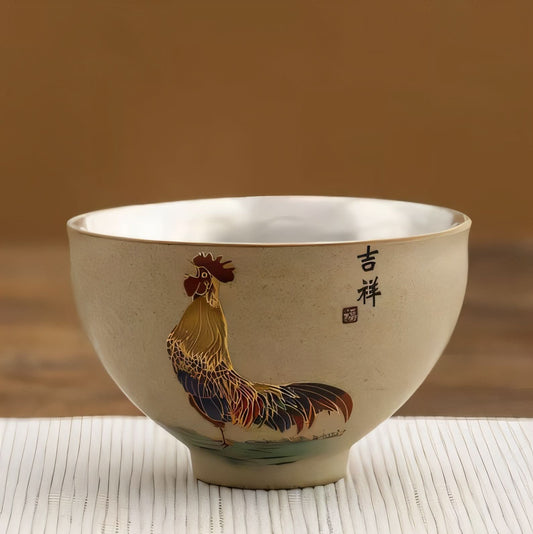 Silver-Inlaid Chicken Cup