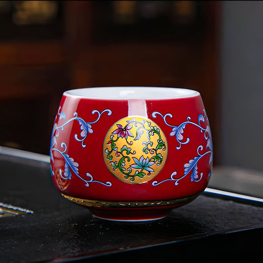 Tao Ci Painted Enamel Tea Cup