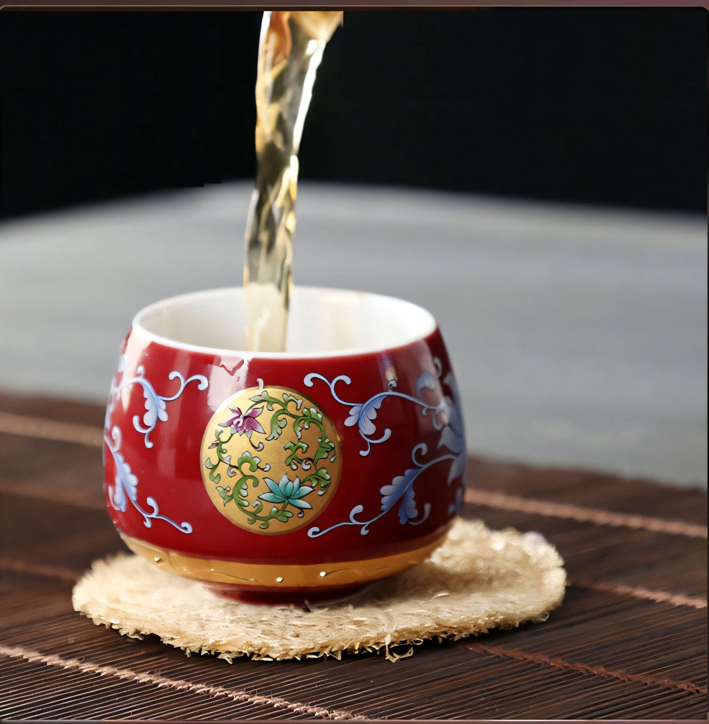 Tao Ci Painted Enamel Tea Cup