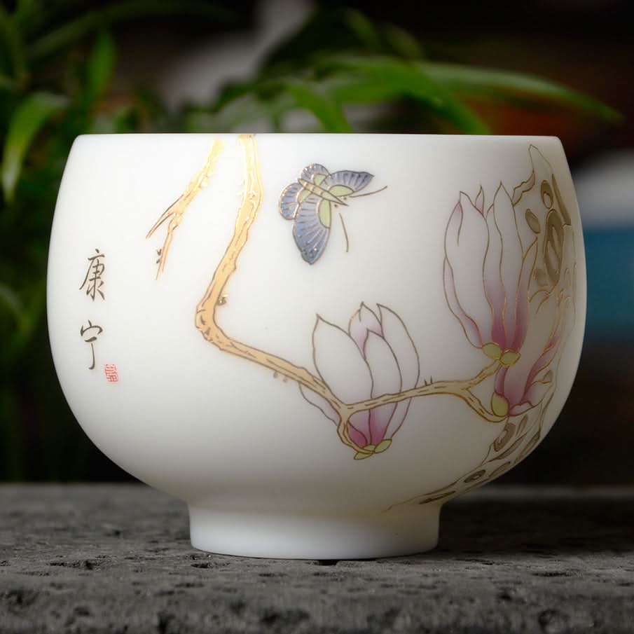 Unglazed Mutton-Fat Jade Tea Cup